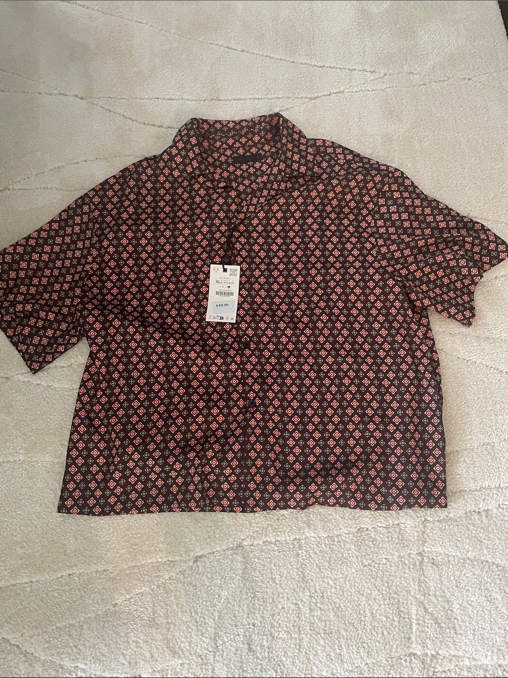 Zara men’s silky soft no wrinkle button down shirt NWT XL lightweight